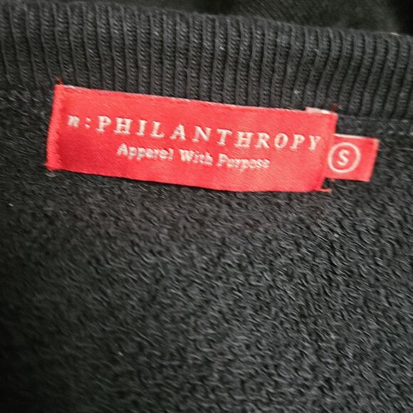 Philanthropy Mika Sweatshirt in Black Cat Size Small - Picture 3 of 5